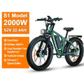 2000W Dual Motor AWD Fat Tire E-Bike | 52V 80-Mile Range
