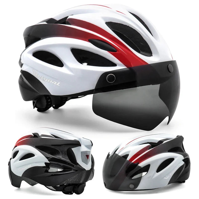 Helmet with Magnetic Goggles and Sun Visor
