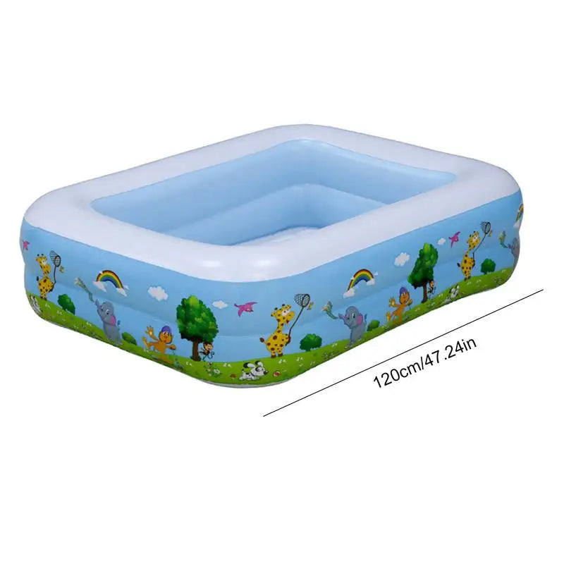 1.2m x 1.5m Blue Inflatable Pool for Toddlers