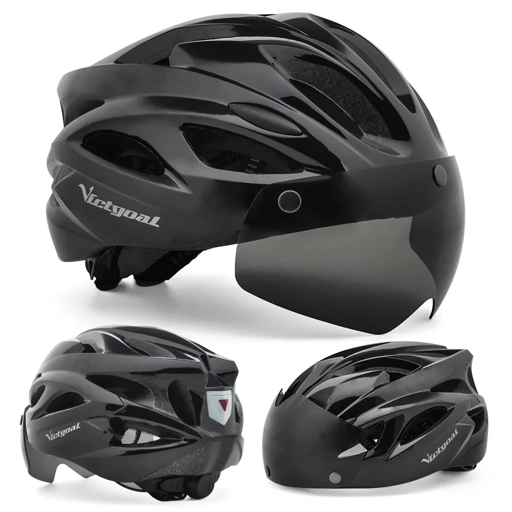 Helmet with Magnetic Goggles and Sun Visor