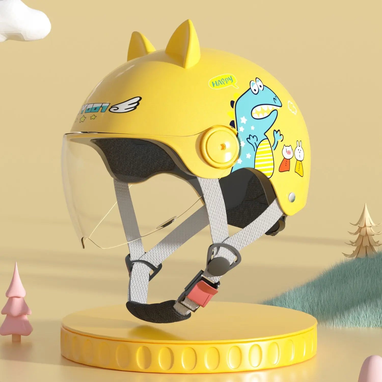 Cartoon Dinosaur Children's Safety Helmet